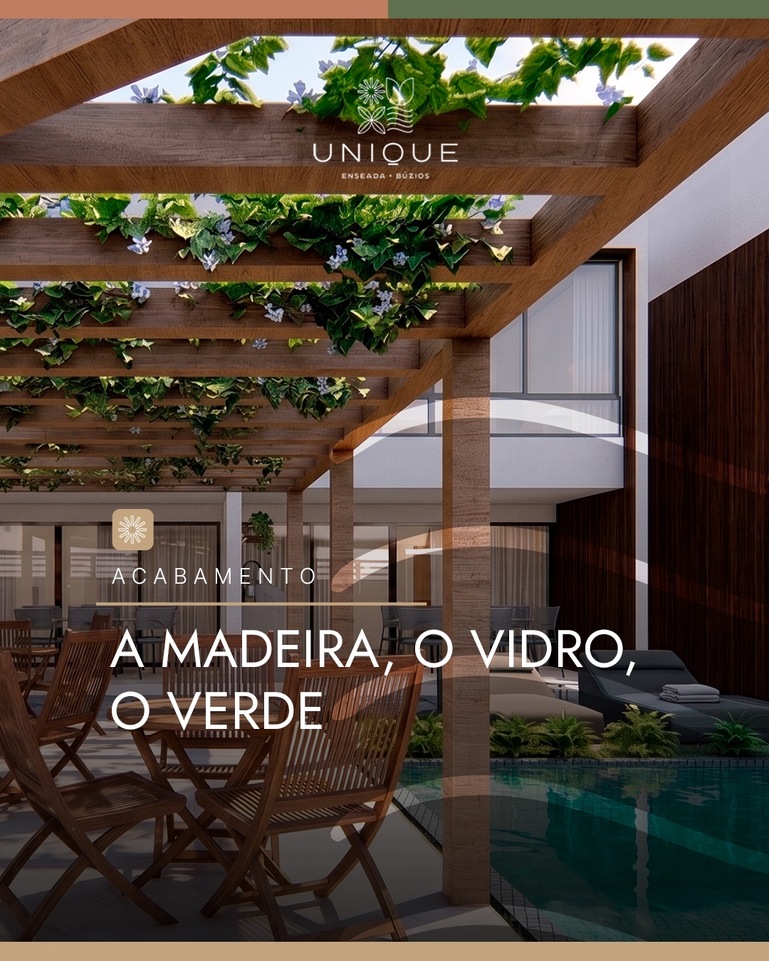 Post · A madeira, o vidro, o verde